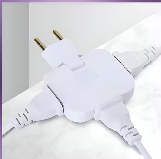 NAREVAL 3 in 1 Plug Adaptor – Foldable Multi Plug Mini Slim Wireless Outlet Adapter (Multicolor)