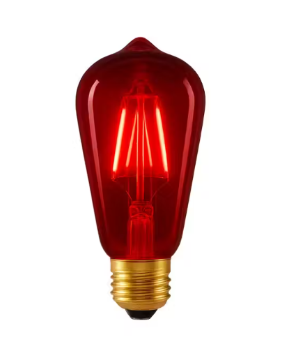 Multicolor LED 4 Watt Filament ST64 Light Bulb – E26 Base Decorative Bulb (Pack of 5)